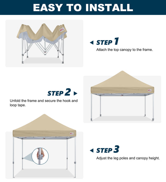 Mastercanopy Lite-30 Commercial Canopy Tent Instant Shelter - 10x10, 10x15, 10x20