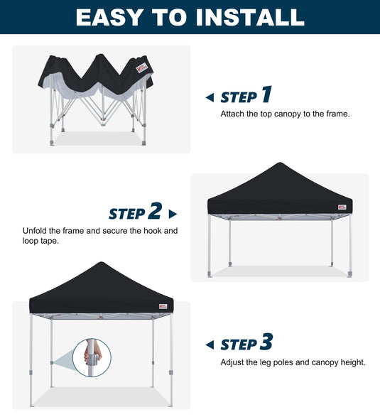Mastercanopy Lite-30 Commercial Canopy Tent Instant Shelter - 10x10, 10x15, 10x20