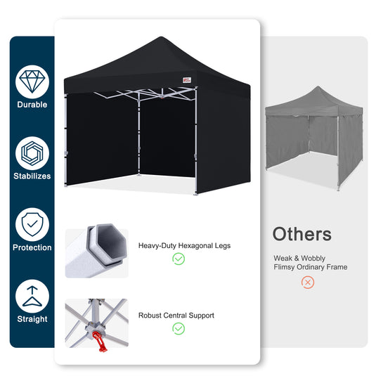 Mastercanopy Core-35 Premium Heavy Duty Instant Canopy Tent with Sidewalls - 10x10, 10x15, 10x20