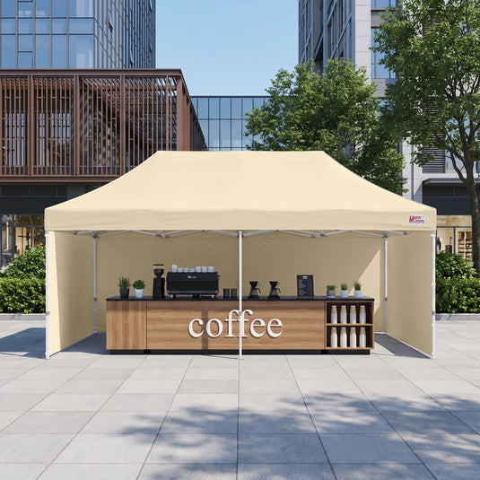 Mastercanopy Lite-30 Commercial Canopy Tent with Sidewalls - 10x10, 10x15, 10x20
