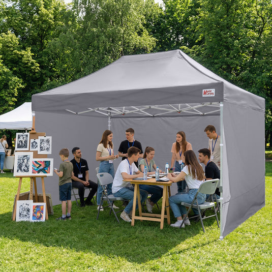 Mastercanopy Lite-30 Commercial Canopy Tent with Sidewalls - 10x10, 10x15, 10x20