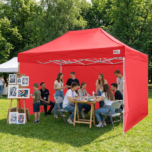 Mastercanopy Lite-30 Commercial Canopy Tent with Sidewalls - 10x10, 10x15, 10x20