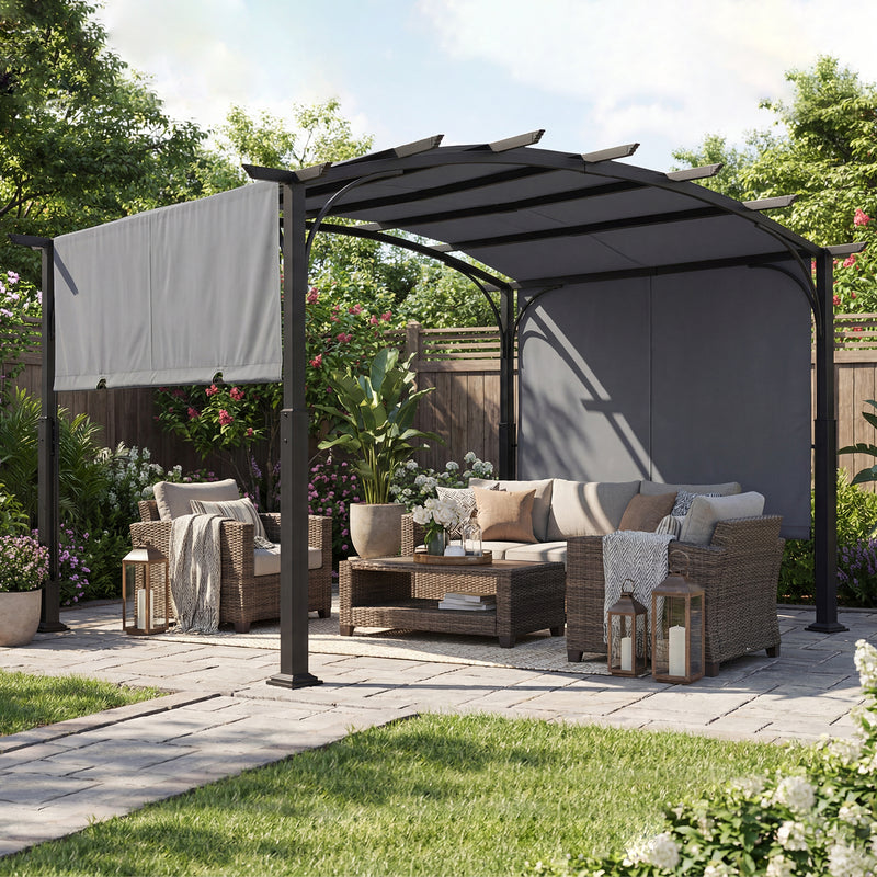 Load image into Gallery viewer, MASTERCANOPY Outdoor Retractable Pergola with Sun Shade Patio Garden Pergola

