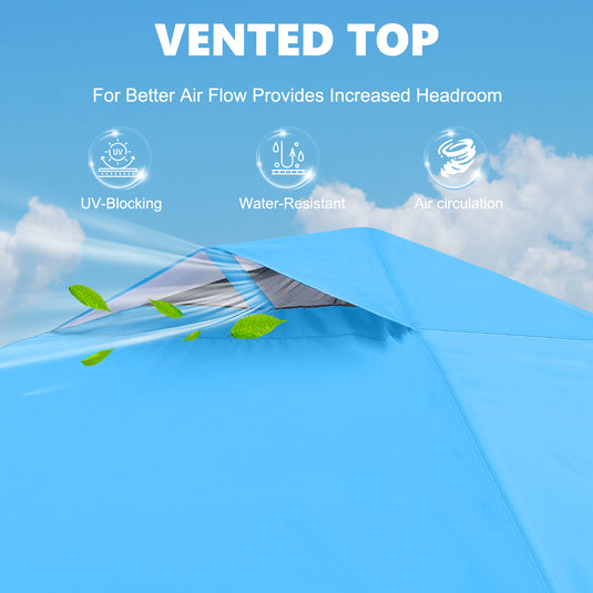 Leisure Sports Durable Ez Pop-Up Canopy Tent with One Sidewall - 8x8, 10x10, 12x12