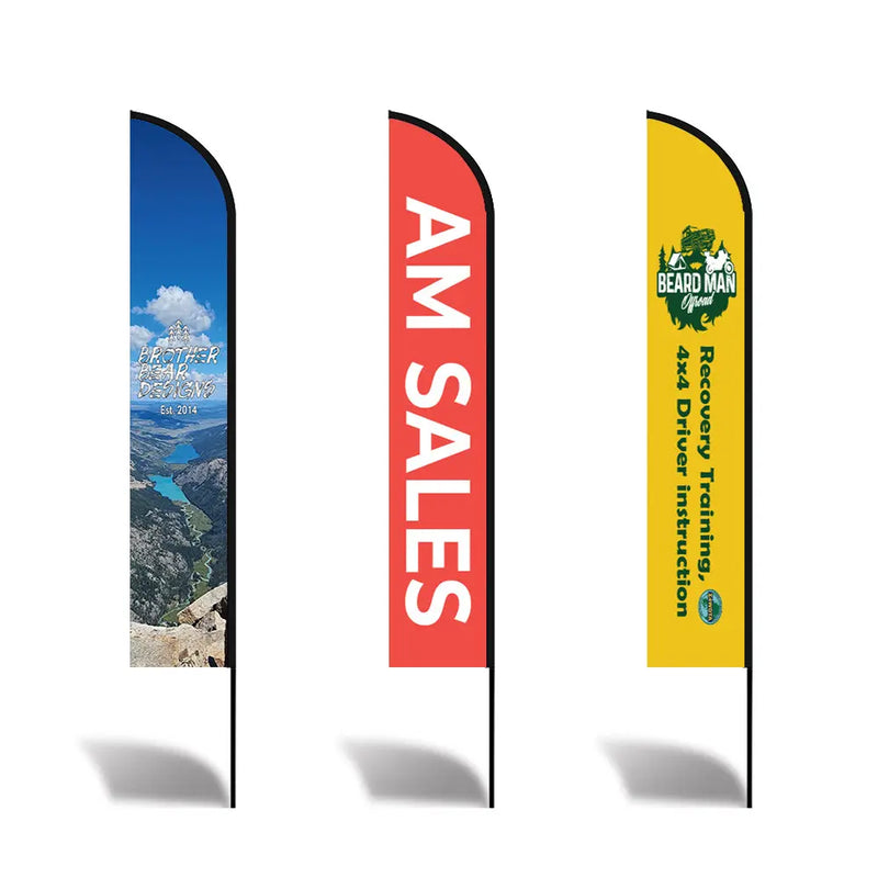 Load image into Gallery viewer, Custom Feather Blade Teardrop Rectangle Flag Full Set 8FT, 10FT, 12FT
