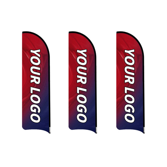 Custom Curved Blade Flag 8 FT, 10 FT, 12 FT