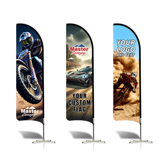 Custom Curved Blade Flag 8 FT, 10 FT, 12 FT