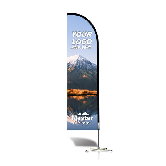 Custom Feather Blade Teardrop Rectangle Flag Full Set 8FT, 10FT, 12FT