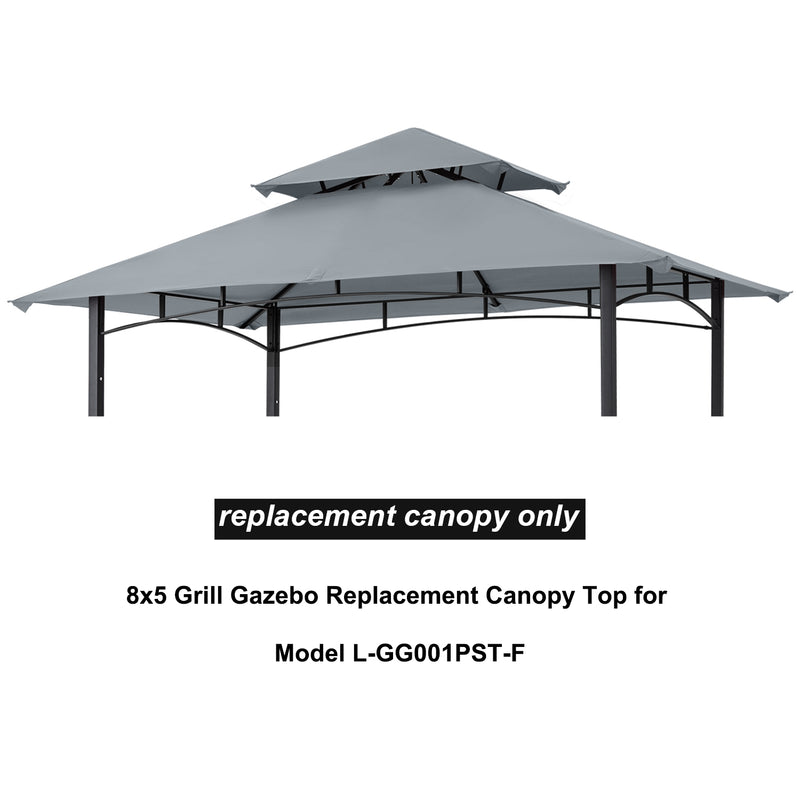 Load image into Gallery viewer, MASTERCANOPY  8x5 Grill Gazebo Replacement Canopy Top for Model L-GG001PST-F
