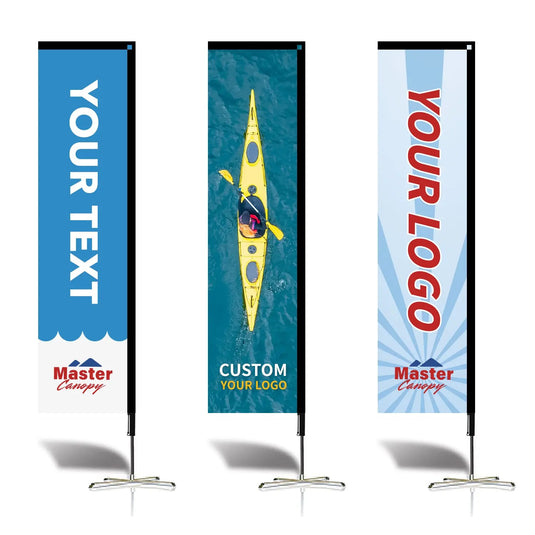 Custom Feather Blade Teardrop Rectangle Flag Full Set 8FT, 10FT, 12FT