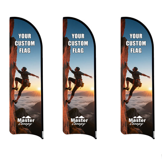 Custom Curved Blade Flag 8 FT, 10 FT, 12 FT