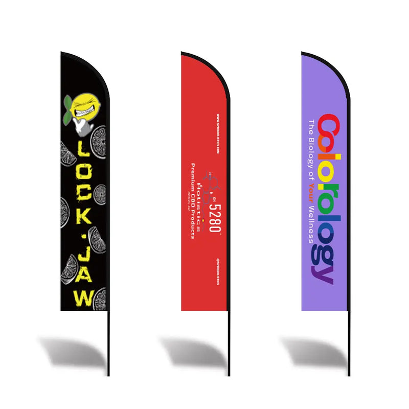 Load image into Gallery viewer, Custom Feather Blade Teardrop Rectangle Flag Full Set 8FT, 10FT, 12FT
