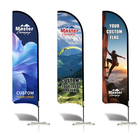 Custom Curved Blade Flag 8 FT, 10 FT, 12 FT