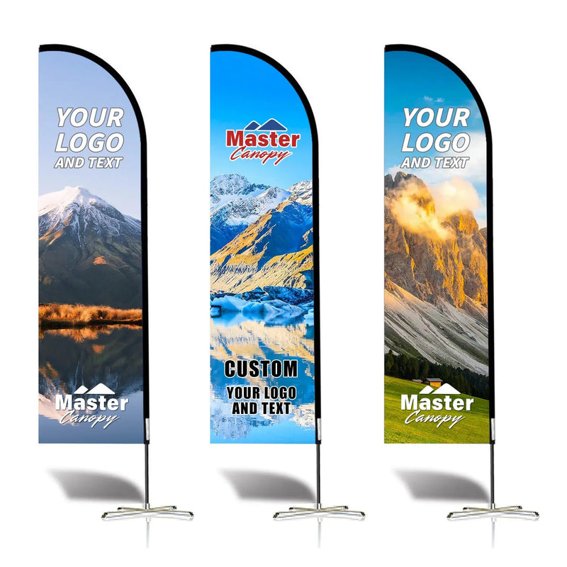 Load image into Gallery viewer, Custom Feather Blade Teardrop Rectangle Flag Full Set 8FT, 10FT, 12FT
