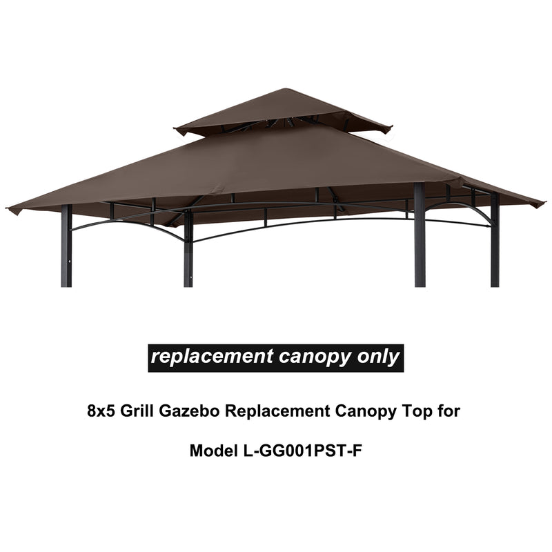 Load image into Gallery viewer, MASTERCANOPY  8x5 Grill Gazebo Replacement Canopy Top for Model L-GG001PST-F
