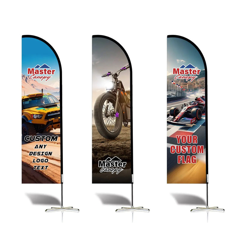 Load image into Gallery viewer, Custom Feather Blade Teardrop Rectangle Flag Full Set 8FT, 10FT, 12FT
