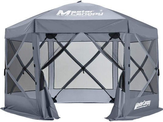 10x10/12x12 Portable Screen House Room Pop up Gazebo Outdoor Camping Tent